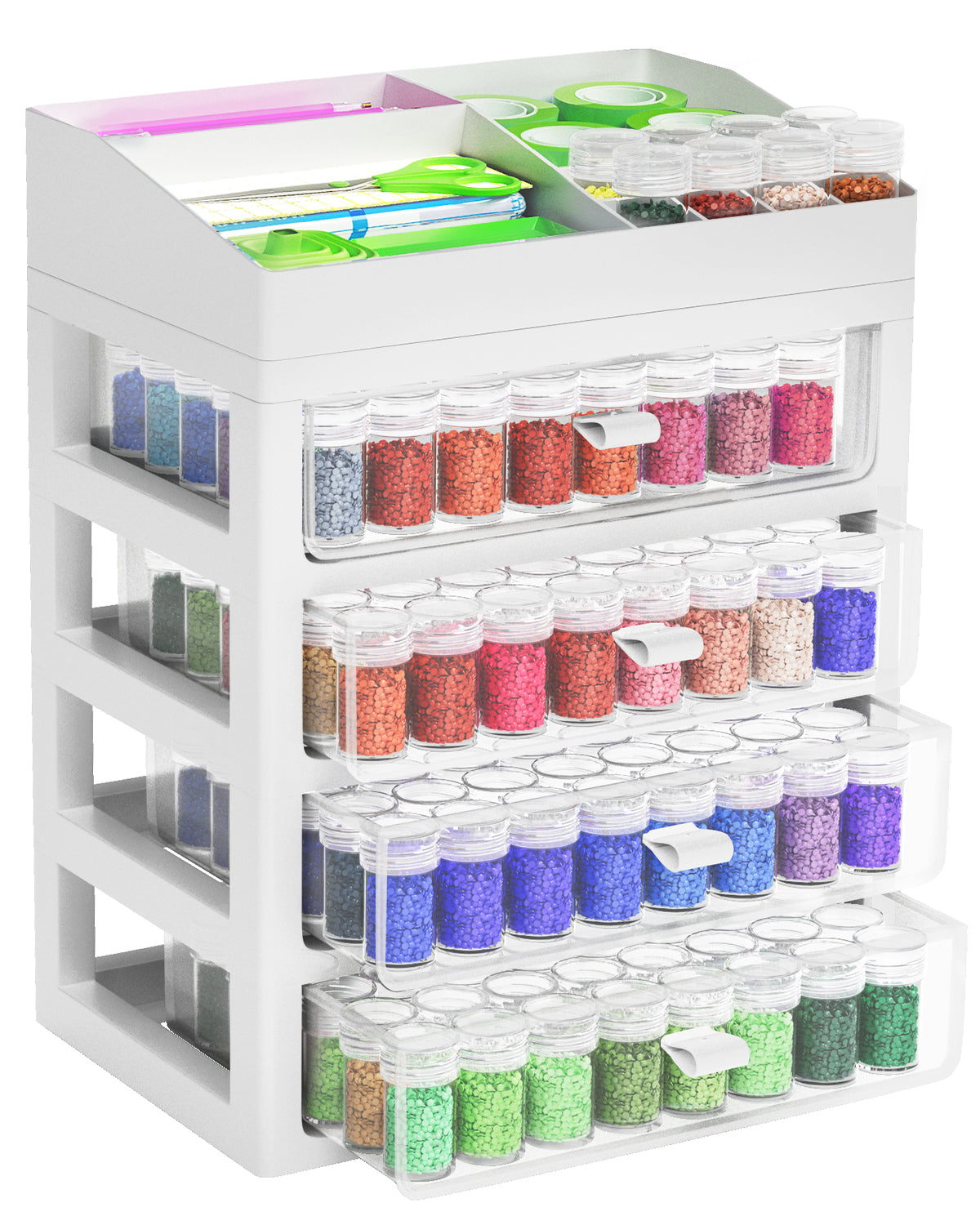 ARTDOT Diamond Painting Storage Containers, Portable Bead Storage Organizer  64 Gird Diamond Painting Accessories (Storage Box)
