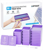 ARTDOT 30-Piece Stackable Purple Tray Set