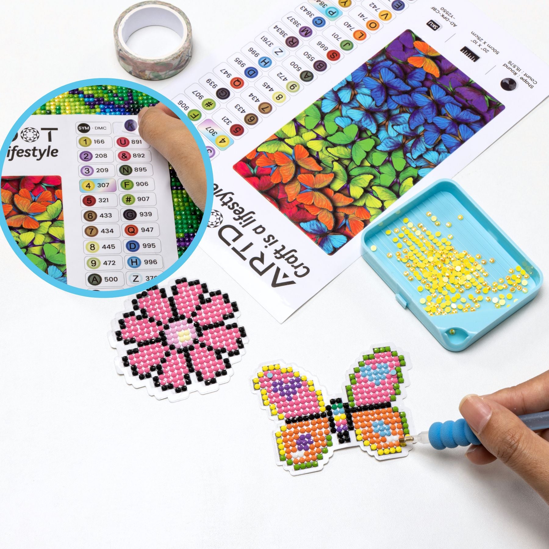 ZIKO 5D Diamond Painting Kits for Adults, 4 Pack Art Animals Butterfly Full  Drill Dots Kit, DIY Craft Diamond Art Kits for Kids Beginner 11.8x15.7