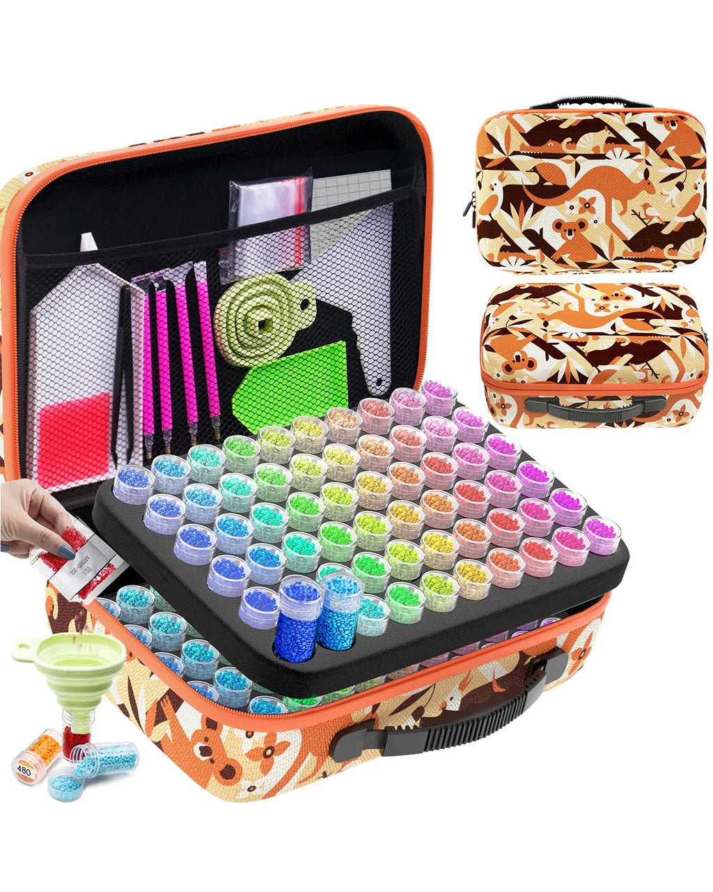 Orange Diamond Painting Storage Case For Diamond Beads