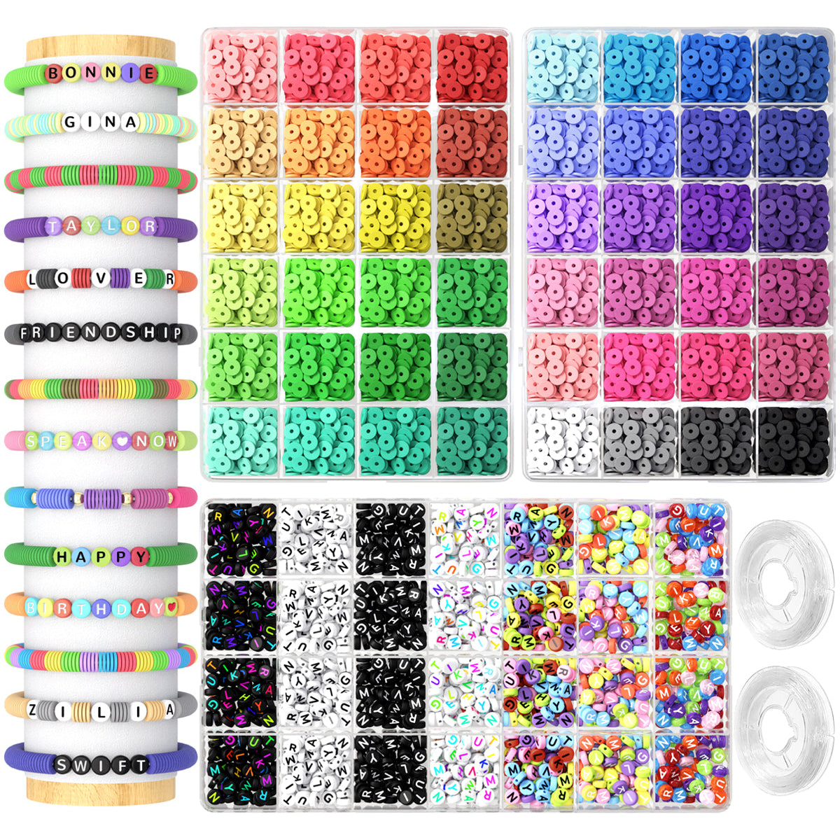 7 Cases Letter beads For Friendship Bracelets Kits