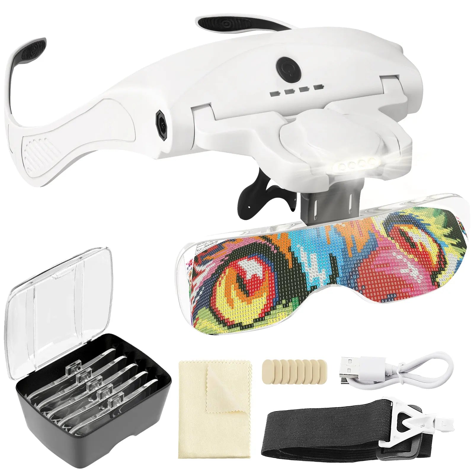 Vision Aid Magnifying Glasses with Light