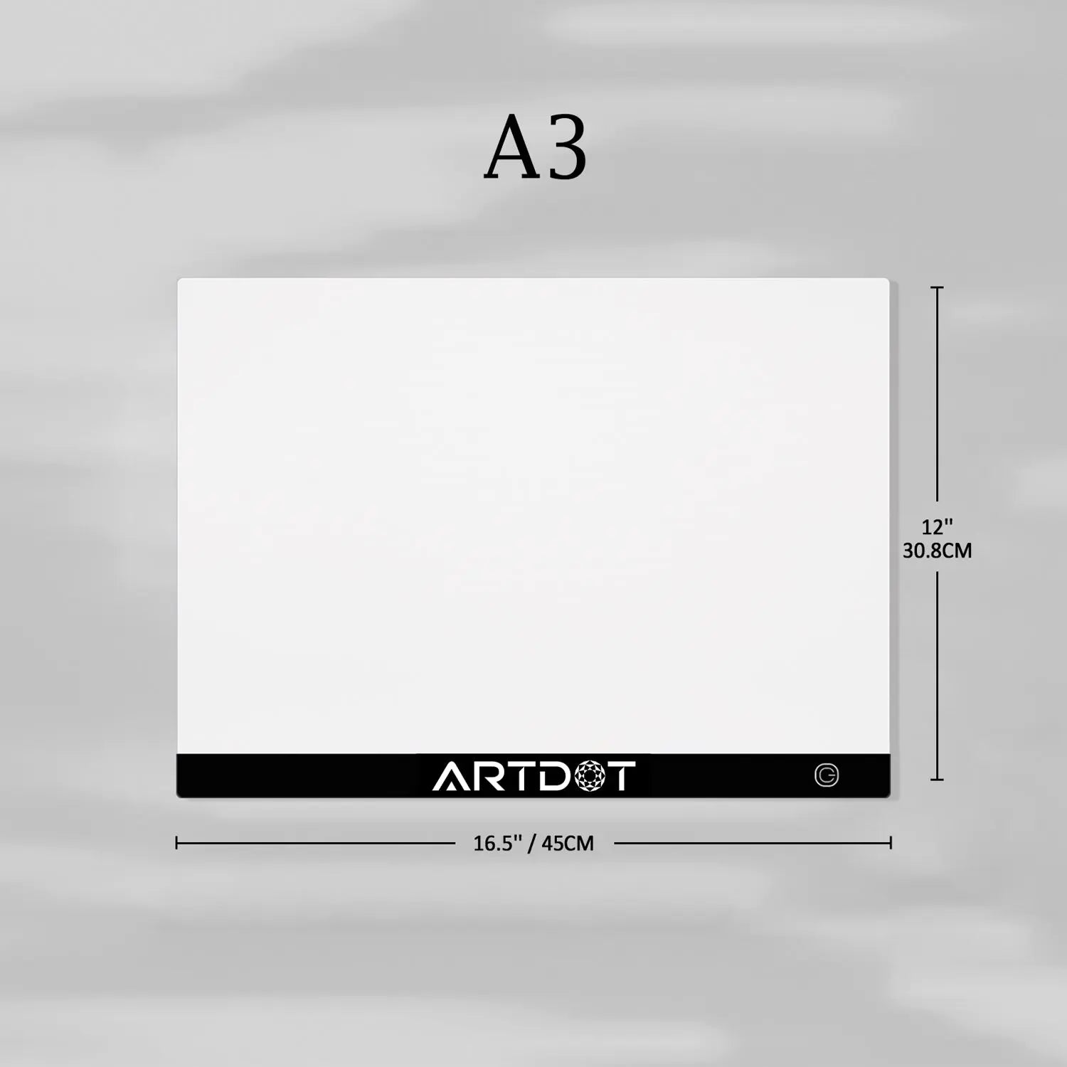 ARTDOT artdot a2 led light pad for diamond painting usb powered light board  kit, adjustable brightness with 12 angles stand and clip
