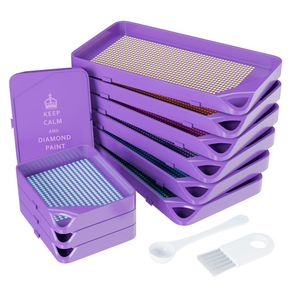 Purple Diamond Painting Trays Kit