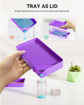 Purple Diamond Painting Trays Kit