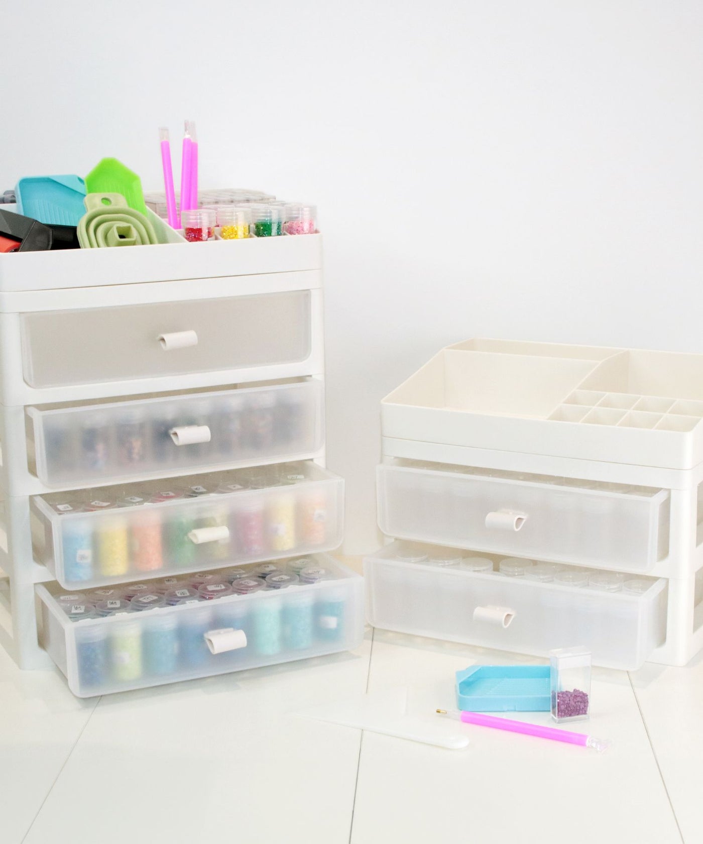 Toygogo Nail Art Tool Jewelry Drawer Storage Box, 120 Slots Rhinestone  Organizer Container Case Display Container Holder