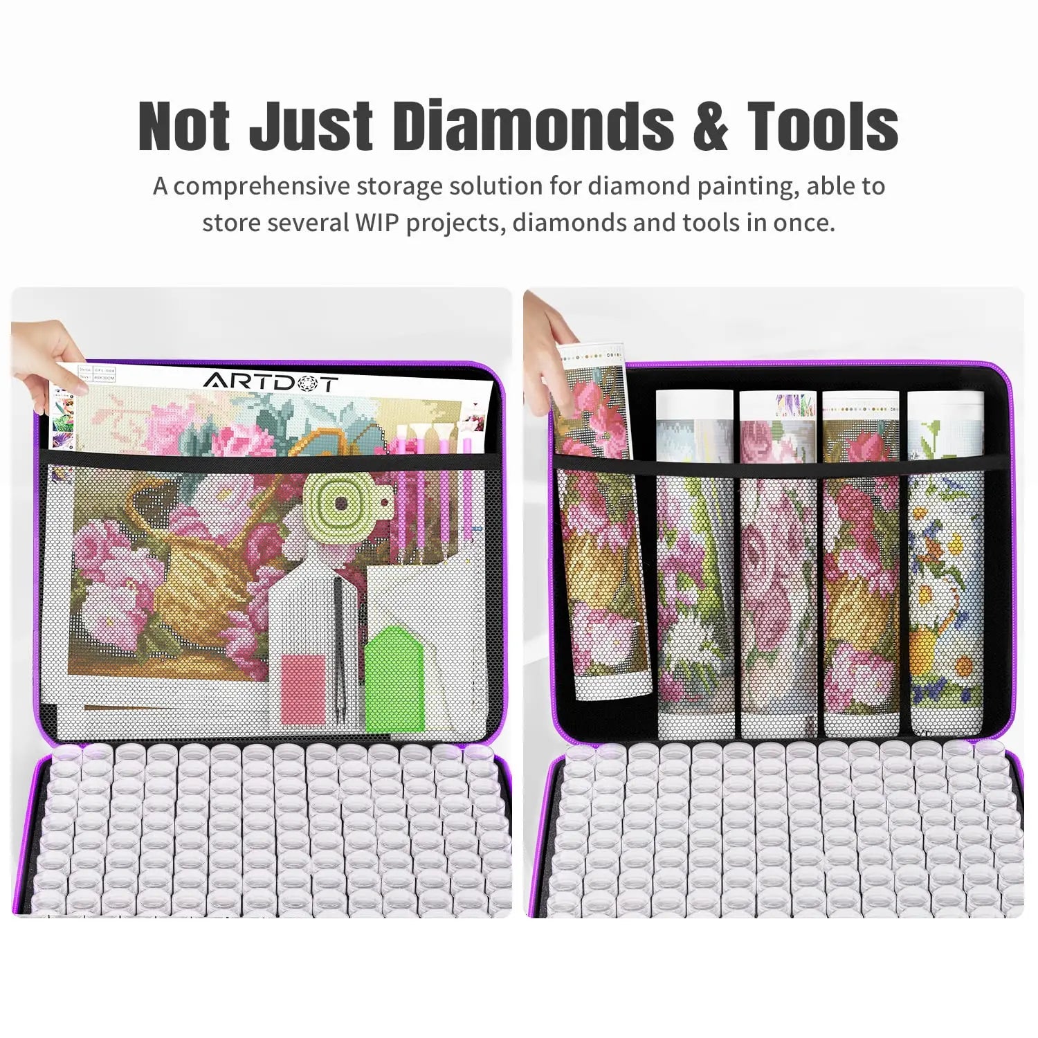 ARTDOT Storage Box For 5D Stitch Diamond Painting Art Tools 64